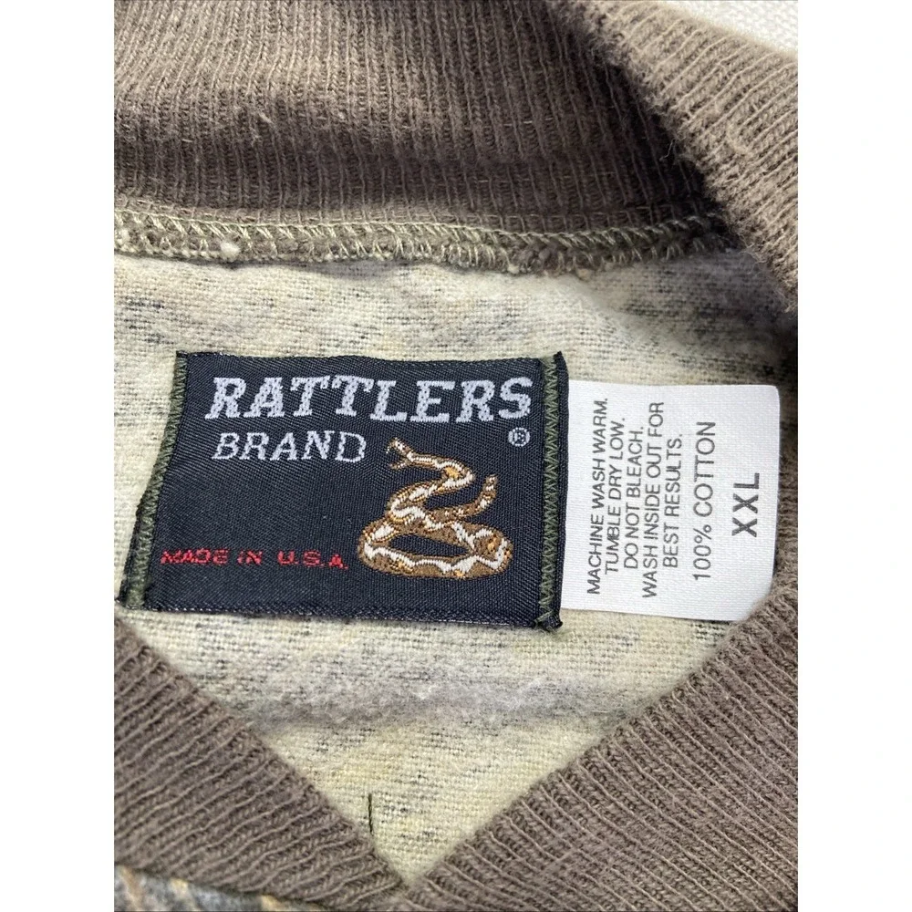 Vintage Rattlers Brand Jacket Mens XXL Realtree Camo Bomber 90s Hunting Outdoors